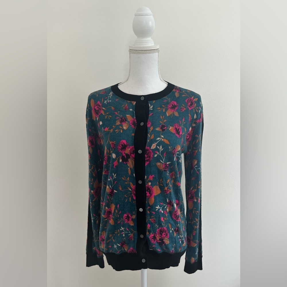 Nieman Marcus | Cashmere Cardigan, long sleeve floral
